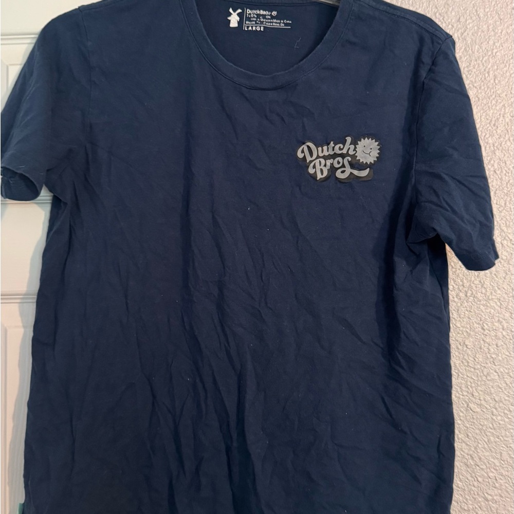 L Dutch Bros Dark Blue Short Sleeve Tee